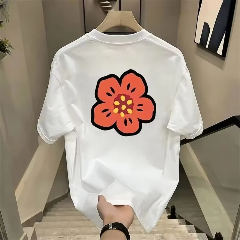 Streetwear Brand With Flowers - Kaos Katun Pria Motif Bunga Kartun