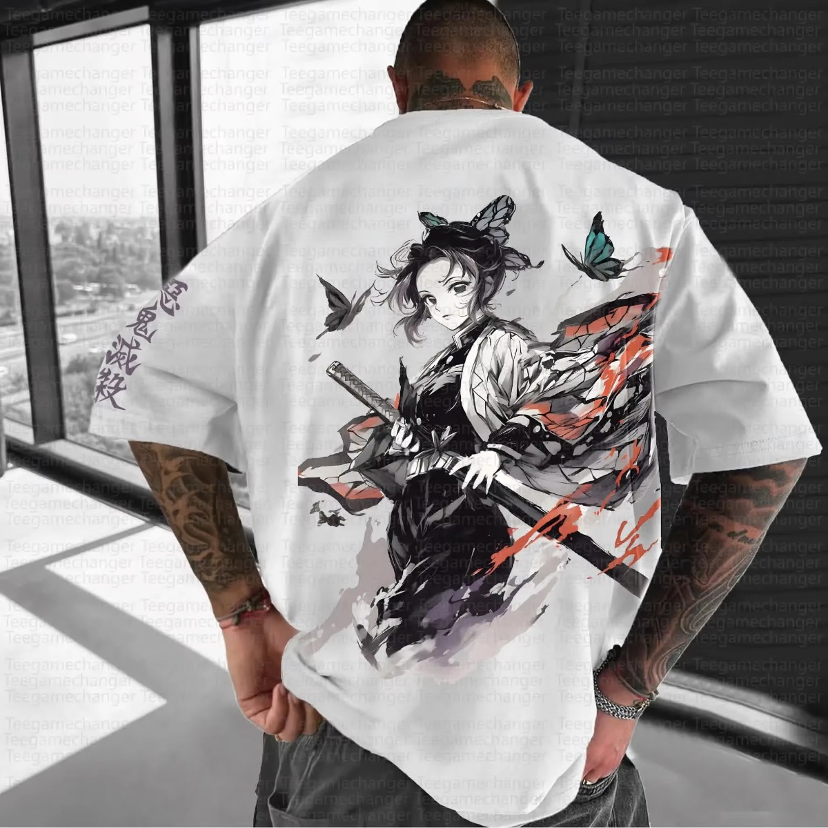 Cap Streetwear Brand - Demon Slayer Anime 2025 Kaos Hitam