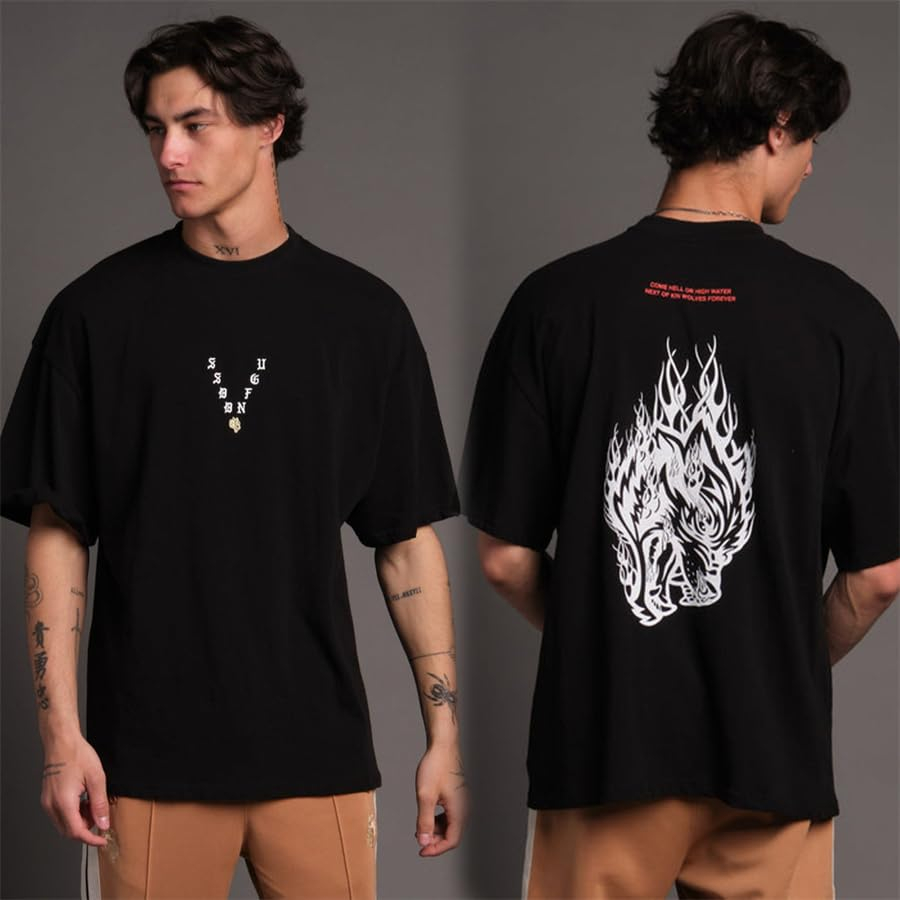 Streetwear Gym Brand - Kaos Katun Pria Wanita dengan Logo