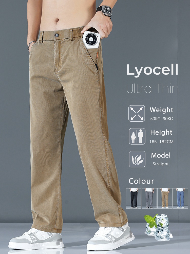 Streetwear Brand Pants - Celana Kasual Longgar Fashion Lyocell Ultra-tipis