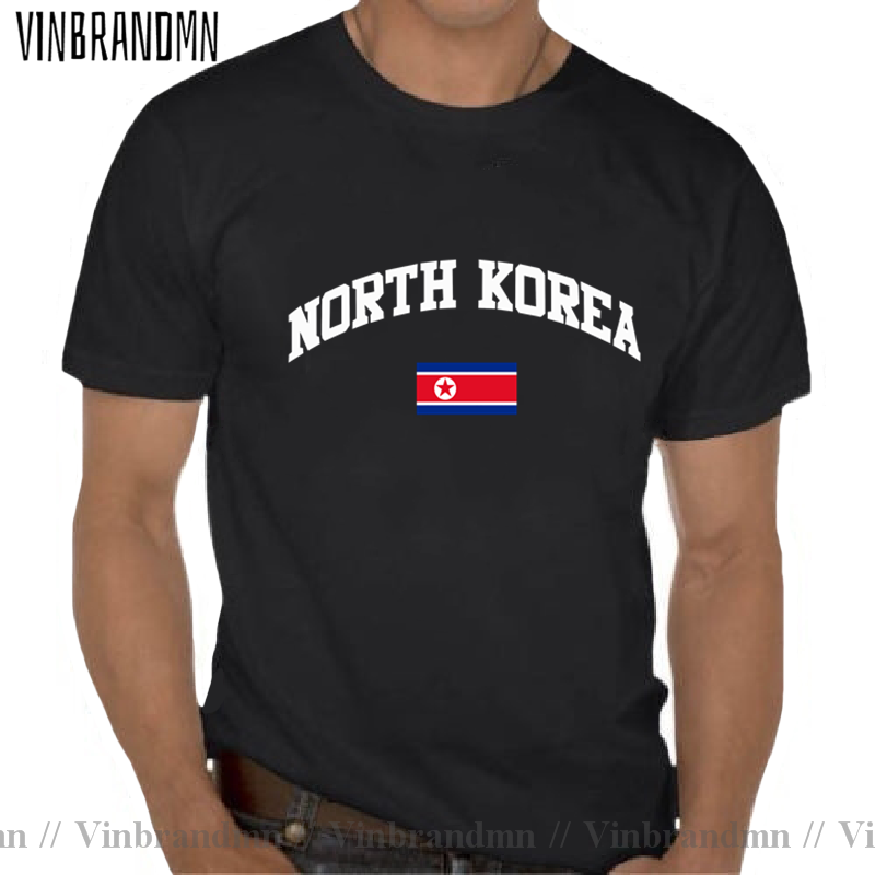 Streetwear Brand Korea - Vinbrandmn Kaus Pria Bendera Korea Utara