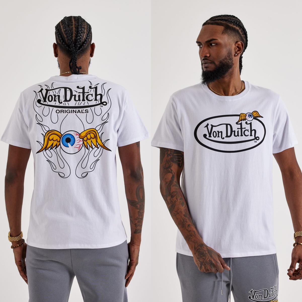 Streetwear Brand With Eye - Kaos Katun Grafis Logo Flying Eye