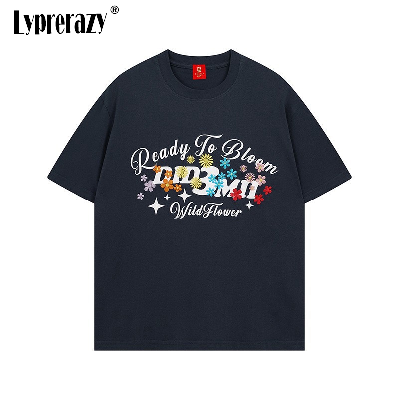 Lyprerazy Kaus Pria Lengan Pen - Streetwear Brand With Flowers ulasan dan harga