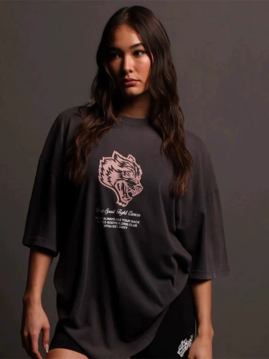 Kaos Katun Grafis Kepala Serig - Streetwear Gym Brand ulasan dan harga