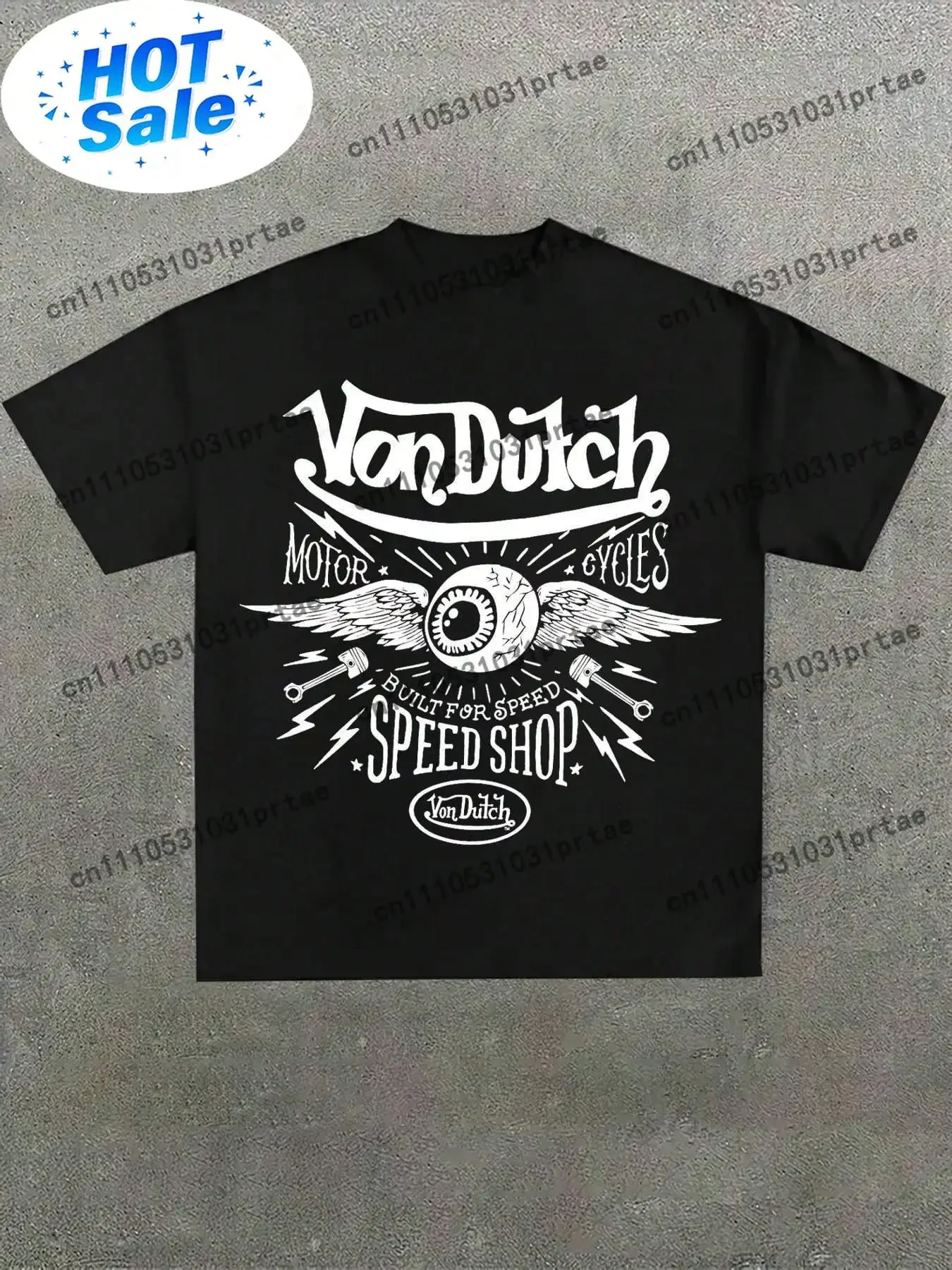 Kaos Grafis Hitam Ukuran Besar - Streetwear Brand With Eye ulasan dan harga
