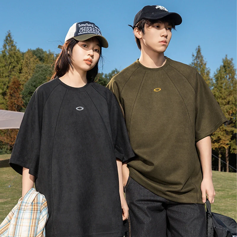TFETTERS Kaus Warna Solid Sued - Streetwear Brand Korea ulasan dan harga