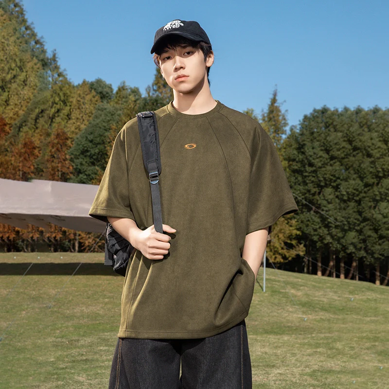 TFETTERS Kaus Warna Solid Sued - Streetwear Brand Korea ulasan dan harga