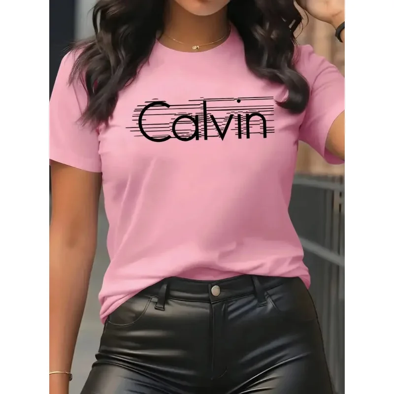 Kaos Wanita Calvin Kaos Katun  - Women Streetwear Brand ulasan dan harga
