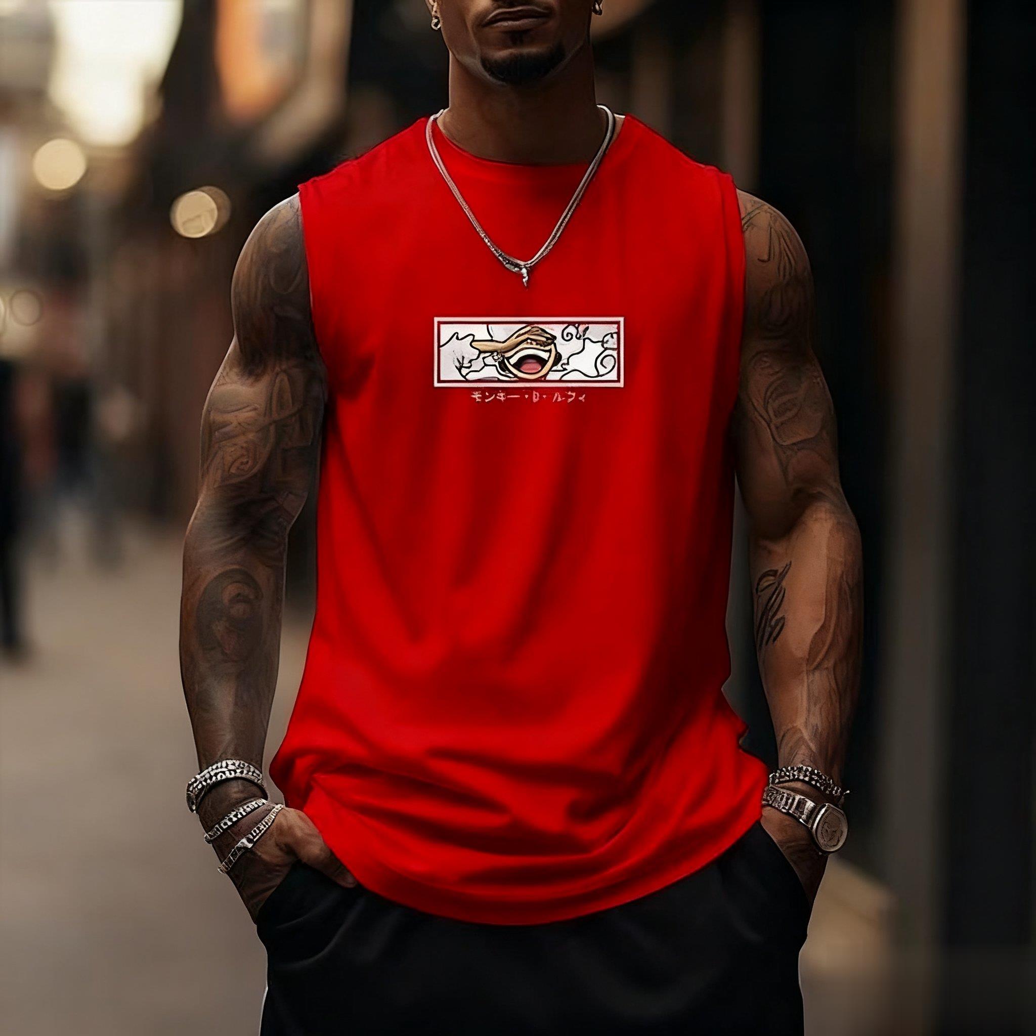 One Piece Luffy Gear 5 Tank To - Cap Streetwear Brand ulasan dan harga
