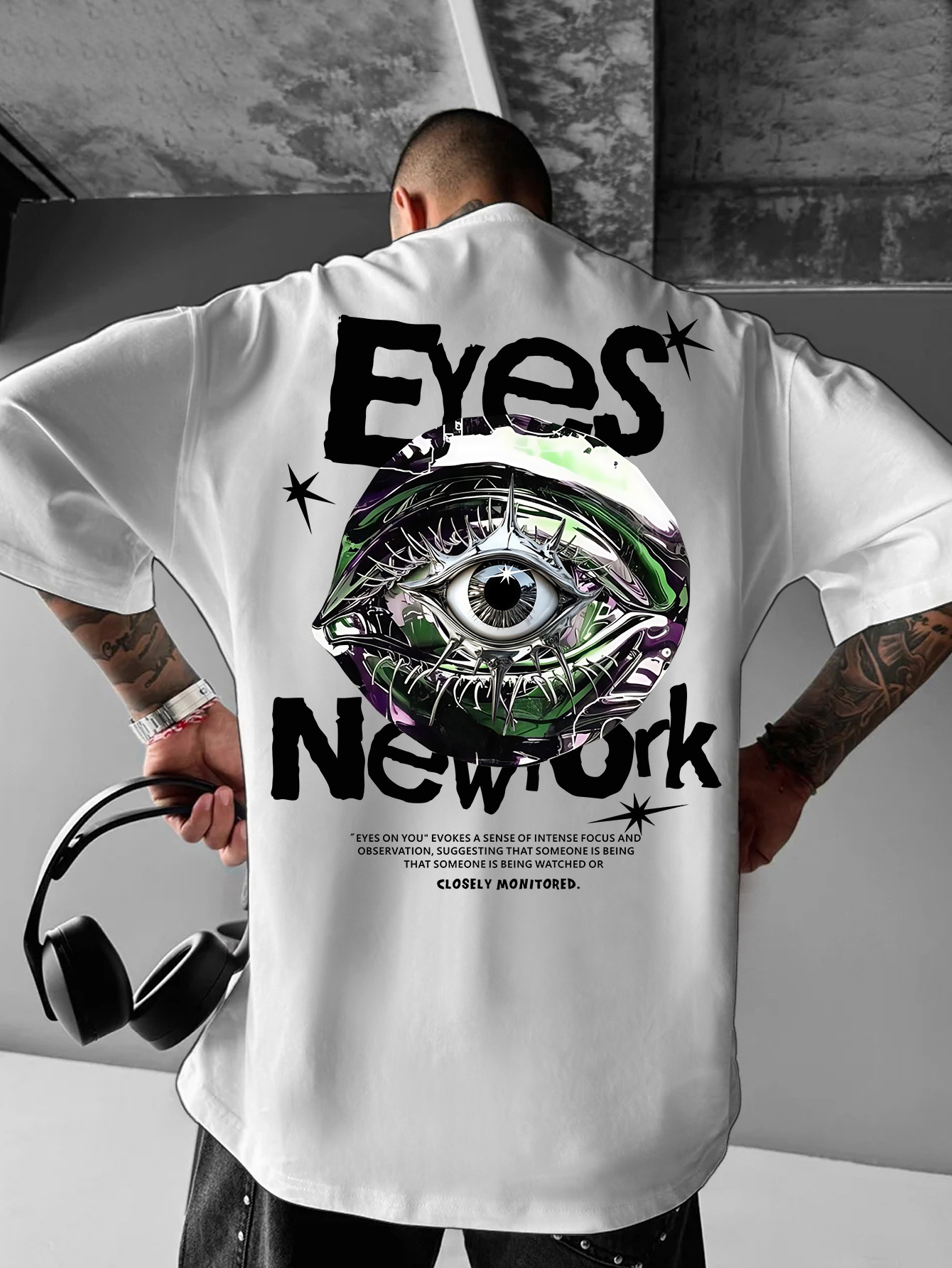 Kaos Pria Oversize New York Go - Streetwear Brand With Eye ulasan dan harga