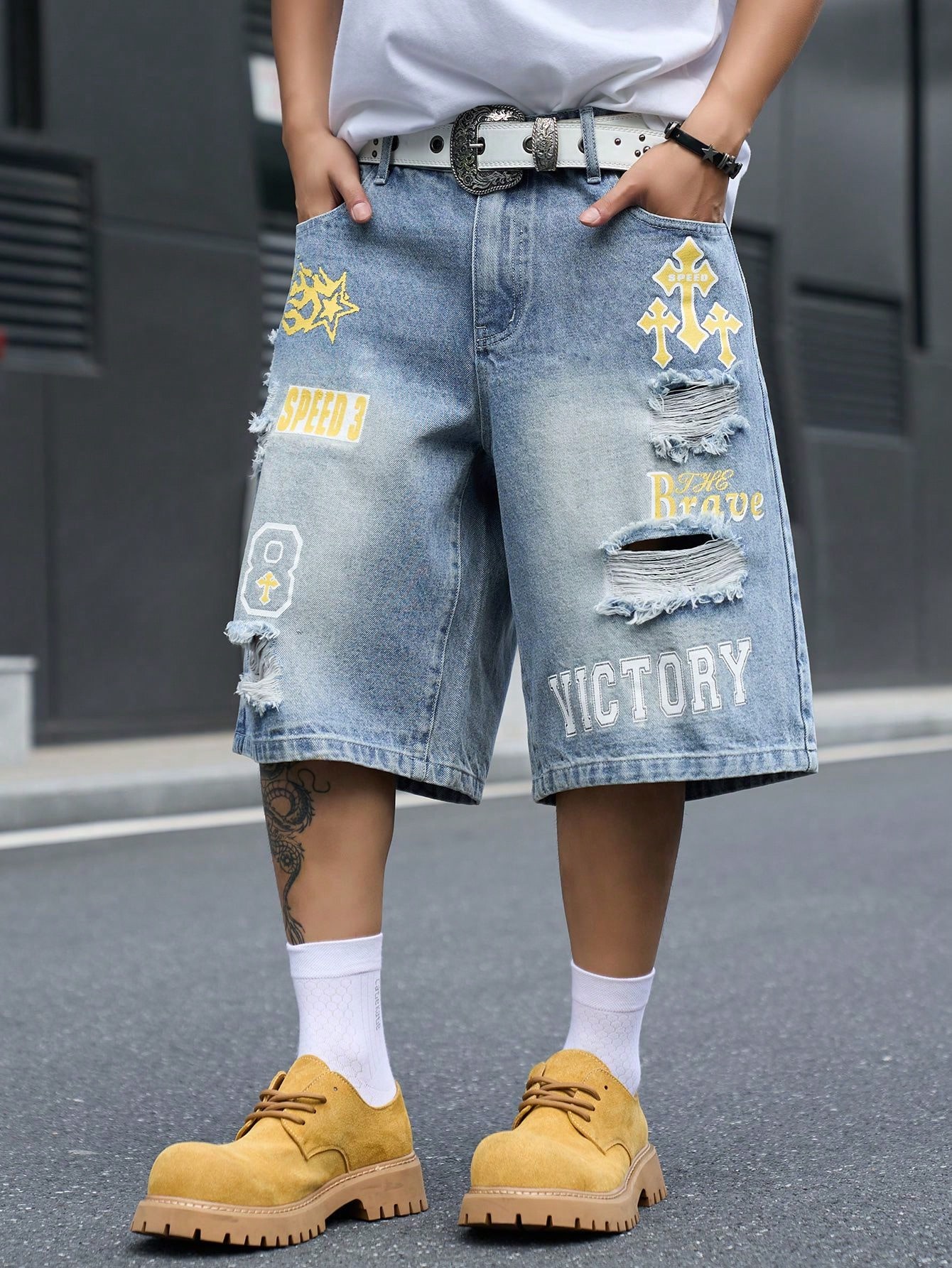 Celana Pendek Denim Pria Model - Streetwear Brand Pants ulasan dan harga