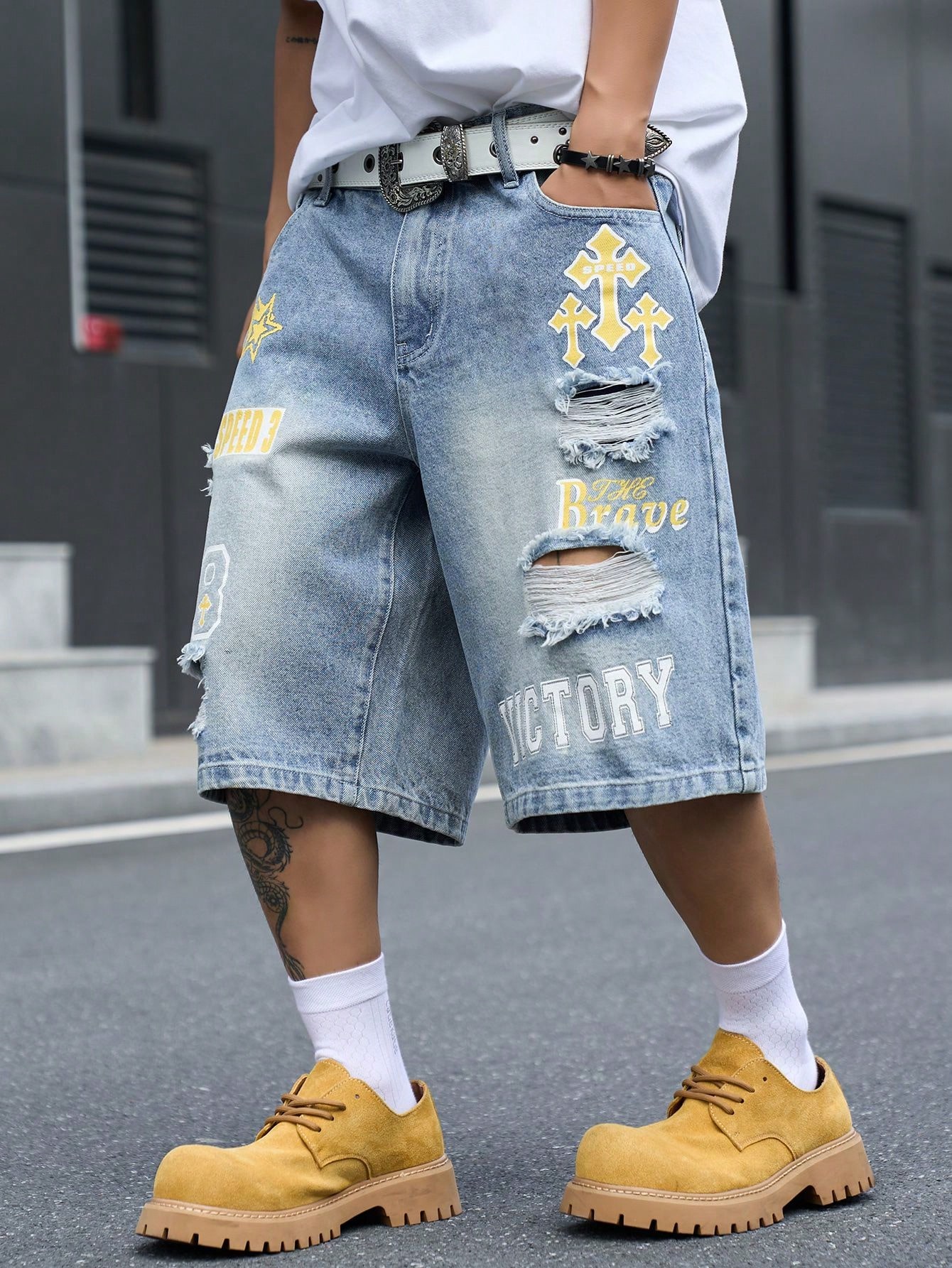 Celana Pendek Denim Pria Model - Streetwear Brand Pants ulasan dan harga
